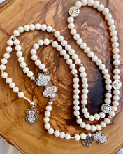 Load image into Gallery viewer, Camel bone rosary with silver

