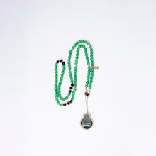 سبحة 100 حباية جاد طبيعى مطعم بأحجار اليسر الطبيعى