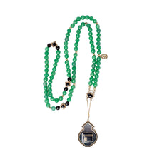 سبحة 100 حباية جاد طبيعى مطعم بأحجار اليسر الطبيعى