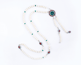 100 Bones with Malacite and silver - RHWS049