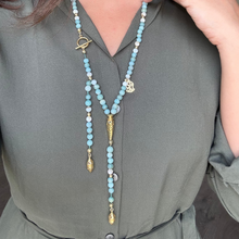 سبحة امازونيت طبيعى ف صدف طبيعى