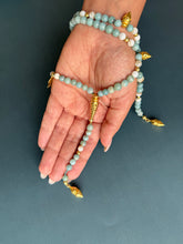 سبحة امازونيت طبيعى ف صدف طبيعى