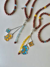 سبحة خشب الورد والاكوا مارين