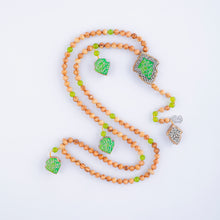 Load image into Gallery viewer, 99 beads of OliveWood and Jad stones - RHWC028
